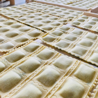 Raviolis navets nouveaux/coriandre/noix