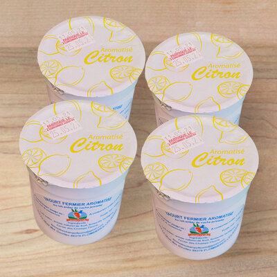 4 yaourts aromatisés citron
