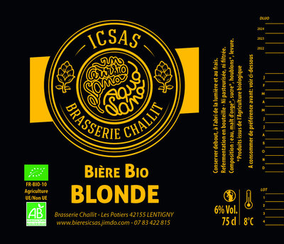 Bière bio blonde 75cl