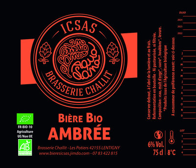 Bière bio ambrée 75cl