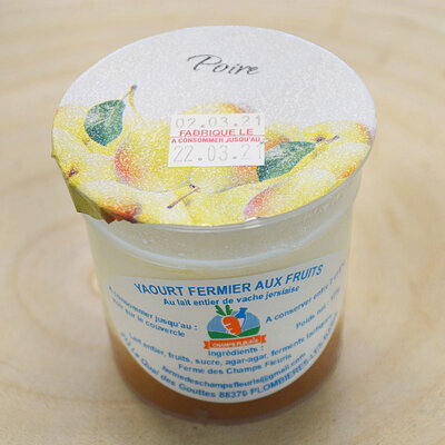 1 yaourt à la confiture de poire