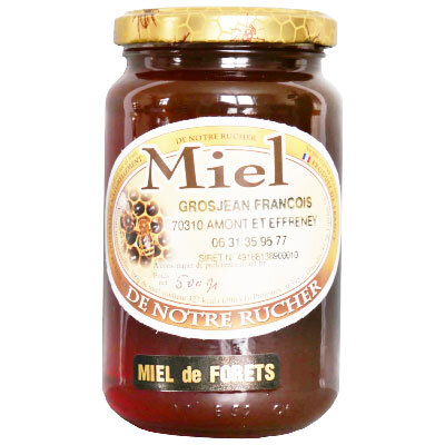 Miel de forêt, pot en verre
