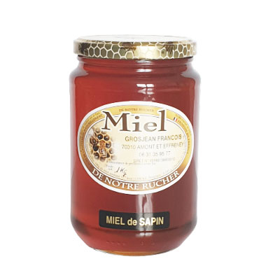Miel de sapin, pot en verre