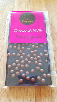 Tablette noir perles craquantes