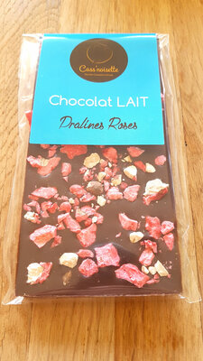 Tablette lait pralines roses