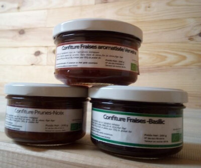 Confiture fraises basilic