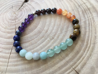 Bracelet 7 chakras élastique
