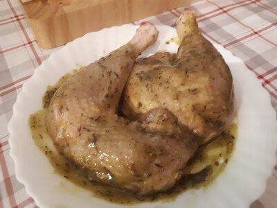 Cuisses poulet mariné thym citron x2