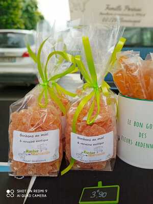 Bonbons miel et verveine exotique