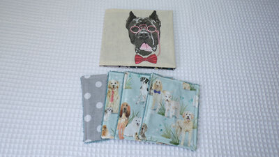 Pochette de lingettes chien à lunettes