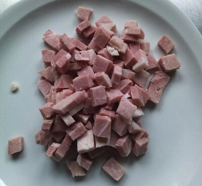 Dés de jambon cuit fumé