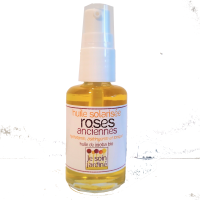 Huile solarisée de roses anciennes