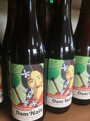 Bière blonde dam'naïs au jasmin 5% 75 cl
