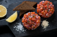 Tartare de saumon fume o'2 citrons