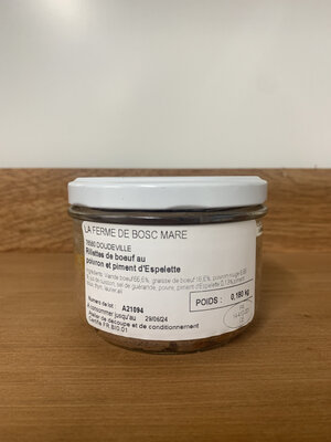 Rillettes de bœuf au poivron et piment