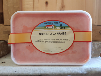 Sorbet à la fraise (la pièce)