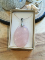 Pendentif quartz rose