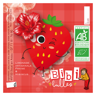 Limonade fraise hibiscus 75 cl - bio