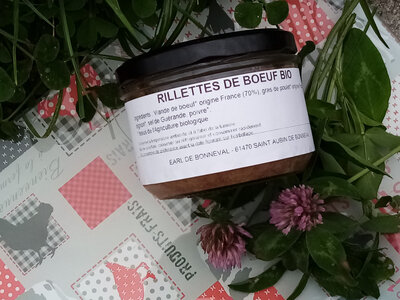 Rillettes de boeuf biologiques