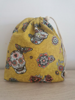 Sac à vrac s rose têtes de mort