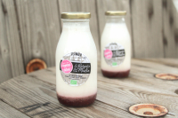 Yaourt à boire au lait de chèvre à framboise