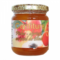 Confiture pêche abricot au miel de tilleul