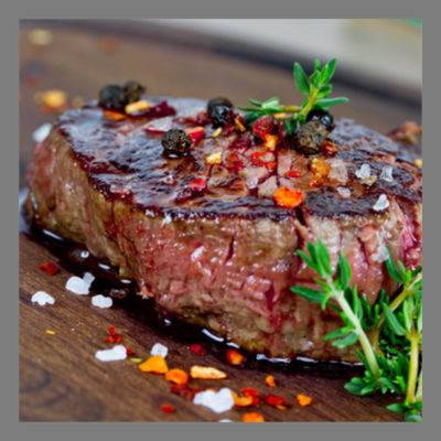 Boeuf (g) - pavé de tranche mariné aux 3 poiv