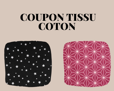 Coupon tissu coton au mètre