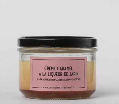 Crème caramel à la liqueur de sapin
