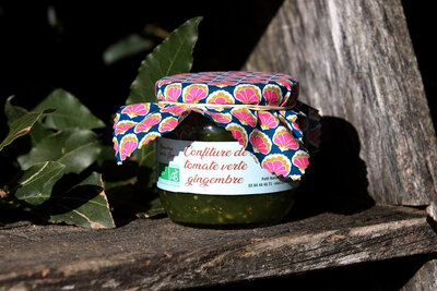 Confiture de tomate verte gingembre