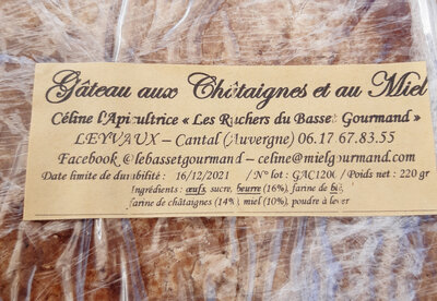 Gâteau miel et châtaigne 🌰