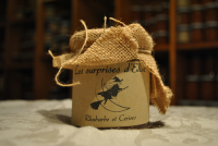 Préparation de fruits de rhubarbe et cerises