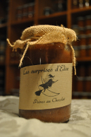 Préparation de fruits poires au chocolat noir