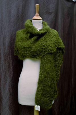 Châle mahpiya vert mousse