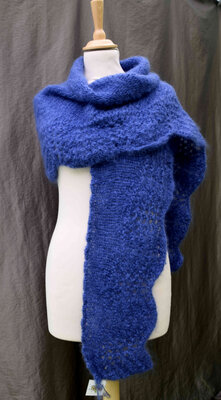 Châle mahpiya bleu pacific