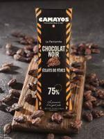 Tablette chocolat noir75% aux éclats de cacao