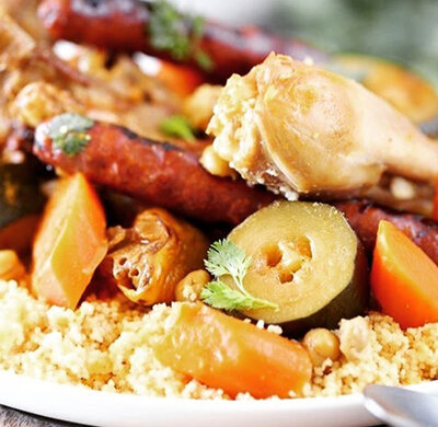 Couscous merguez et poulet