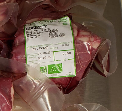 Angus bio - rosbeef congelé
