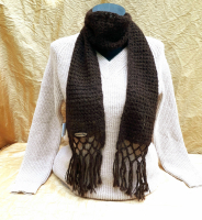 écharpe fine marron