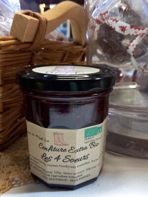 Confiture 4 fruits rouges bio