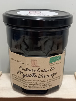 Confiture de myrtille sauvage bio