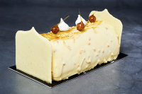 Bûche vanille bourbon et biscuit joconde