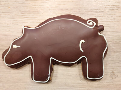 Petit cochon en pain d'épices (chocolat noir)