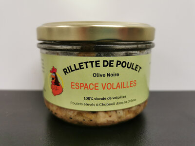 Rillette de volailles aux olives noires