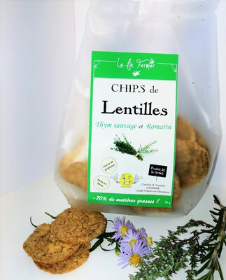 Chips de lentilles au thym et au romarin