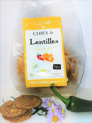 Chips de lentilles au curry madras