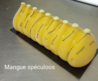 Fêtes : bûche modernia mangue spéculoos