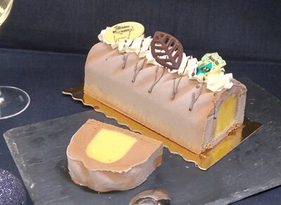 Bûche chocolat / mandarine