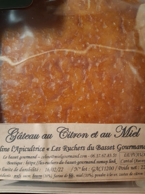 Gâteau miel et citron 🍋