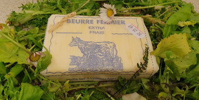 Beurre fermier de baratte frais : doux
